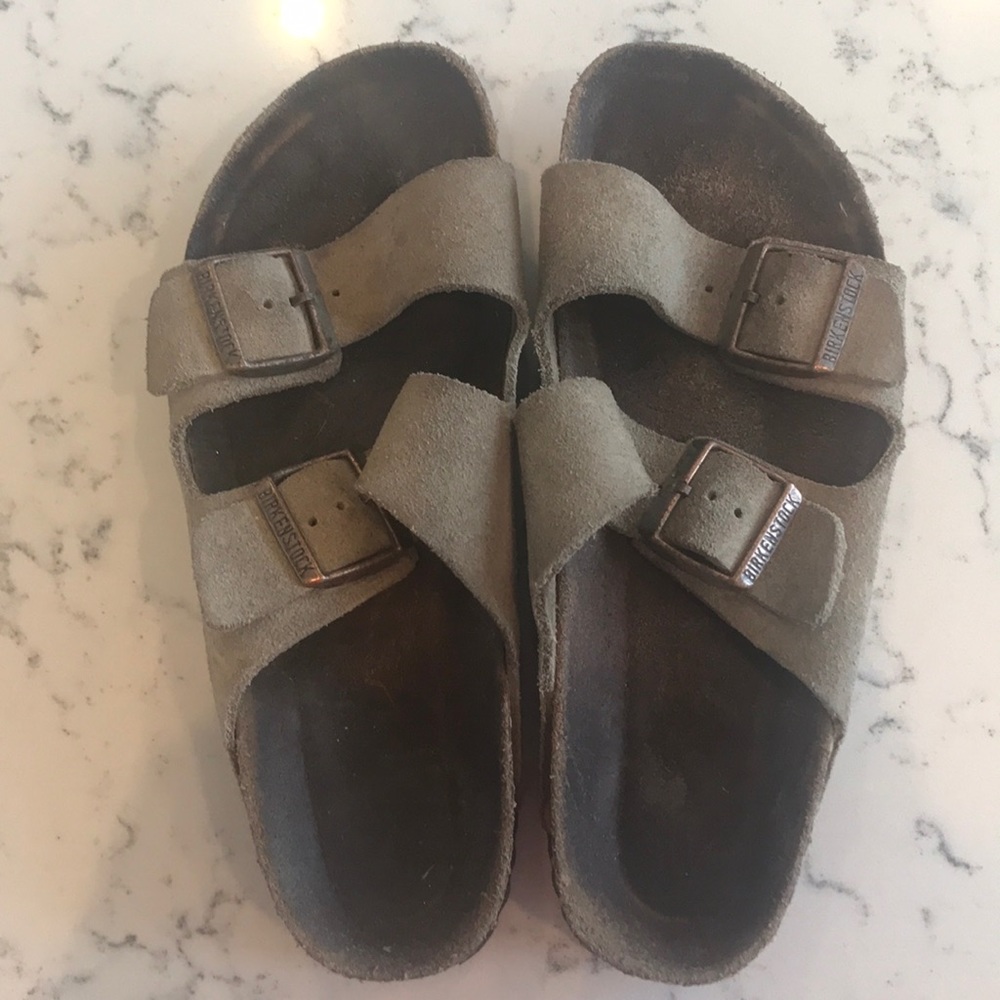 Birkenstock’s swede leather, women’s sandals